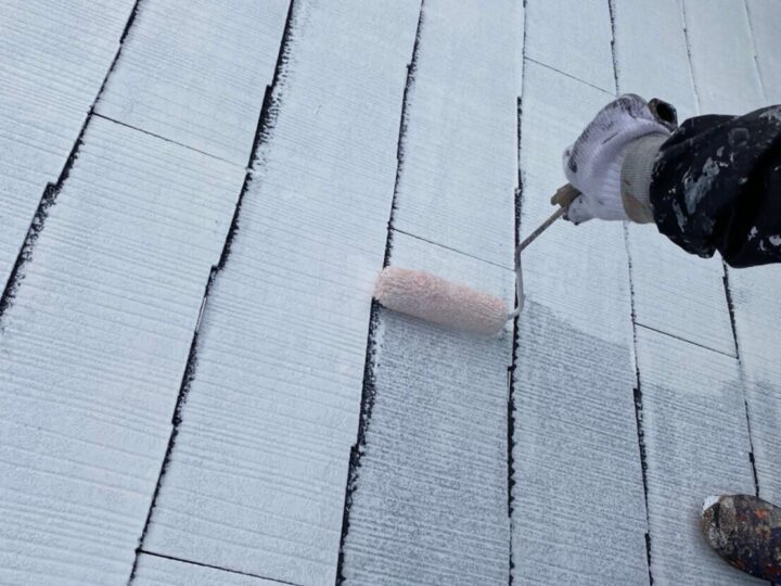 ⑥屋根塗装　下塗り