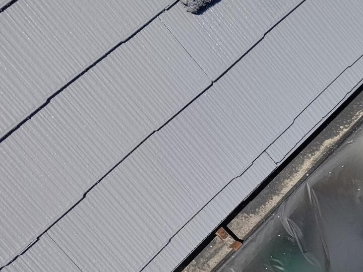 屋根　上塗り2回目