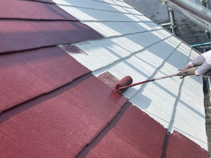 ⑨屋根　上塗り１回目