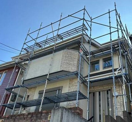 京田辺市にて　外壁・屋根塗装とバルコニーの防水工事をお任せいただきました 施工前