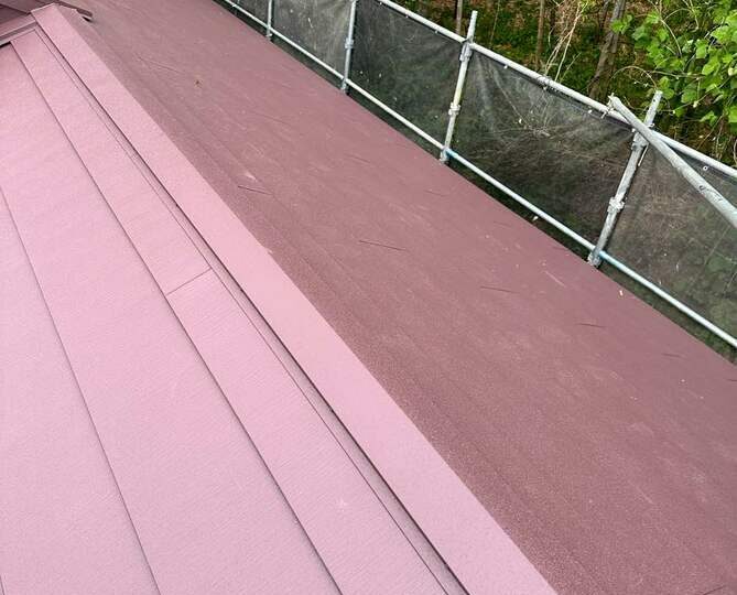 京都市山科区にて　塗装できない屋根『パミール』を葺き替え工事させていただきました