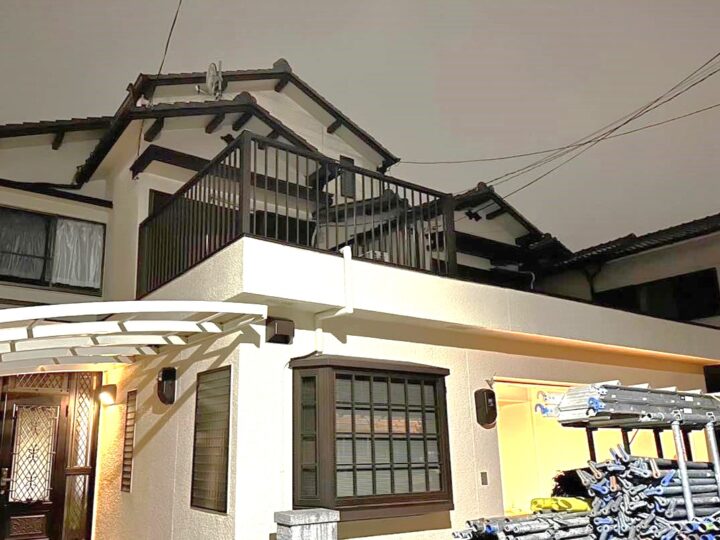 京都市伏見区にて外壁の張替え・塗装・瓦の補修をさせていただきました