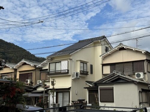 京都市にお住いのK様邸の外壁塗装と、出窓下部のケイカルボードを新設いたしました！