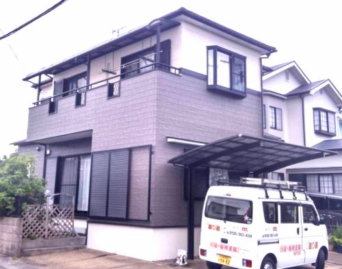 京都府亀岡市にて外壁塗装・屋根塗装・防水工事をいたしました！