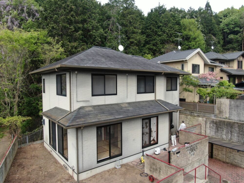 京都市山科区にて外壁・屋根塗装・付帯部、シール工事を施工させて頂きました! 施工前