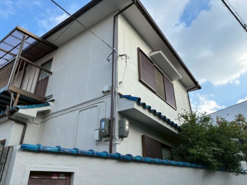 京都市伏見区にて外壁塗装・シーリング工事、付帯部等を施工致しました。