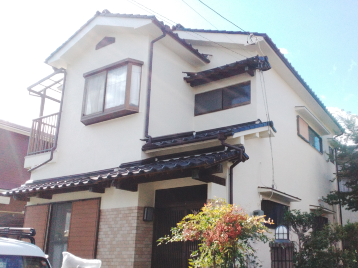 京都府八幡市にて　3回目の塗装！ひび割れが気になりご相談いただきました