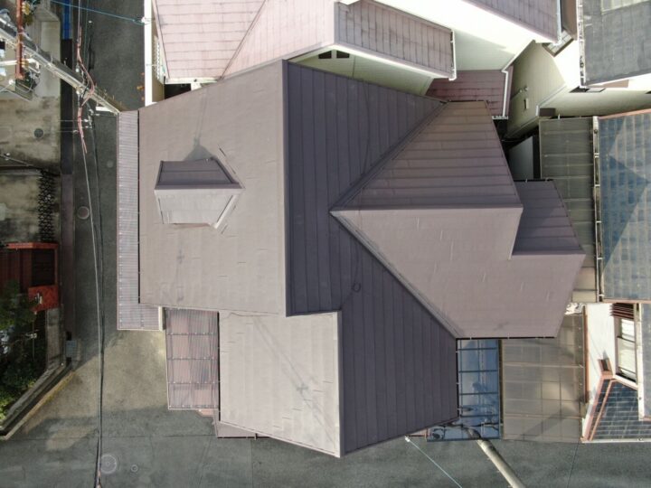 屋根 スーパーガルテクト 施工完了