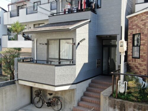 京都市北区にて　貸している物件の外壁塗装をご依頼いただきました